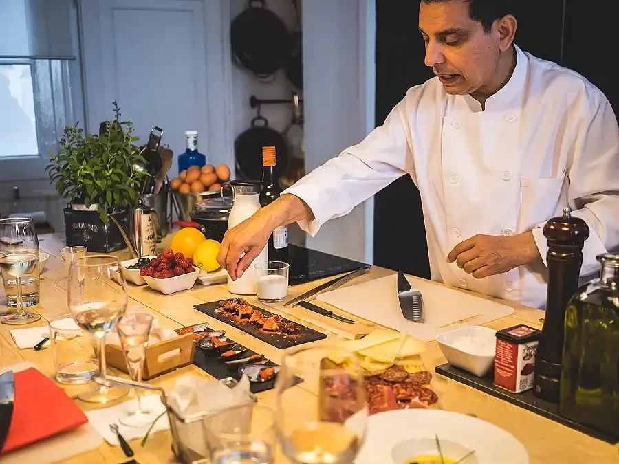 A chef preparing a meal