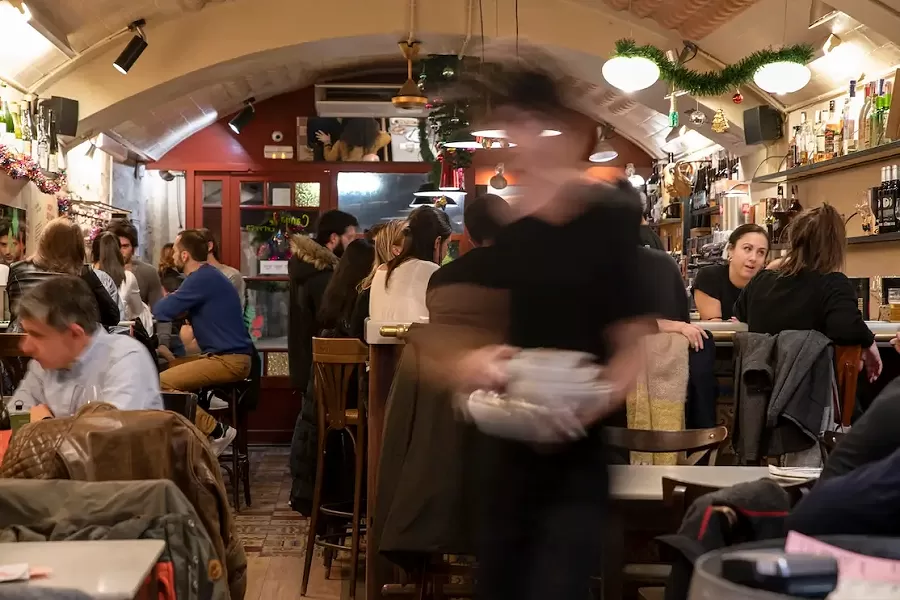 Interior of a tapas bar in Barcelona